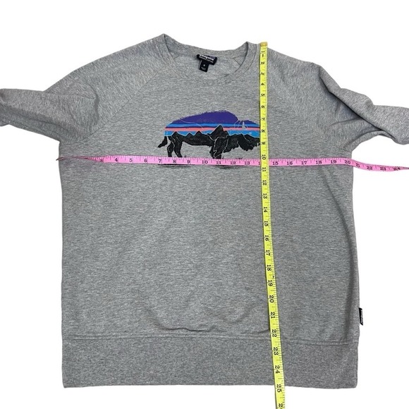 Patagonia W’s Fitz Roy Bison Ahnya Crew Sweatshirt-Drifter Gray M - Picture 4 of 8